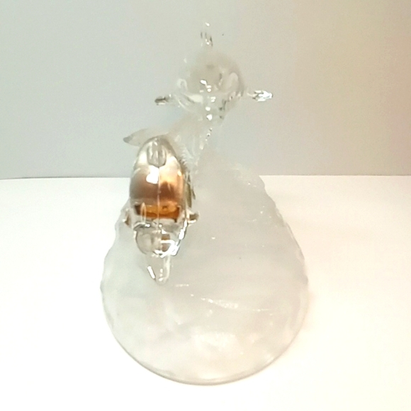 Vintage Cristal d' Arques crystal dolphin clock. No flaws - Picture 6 of 10